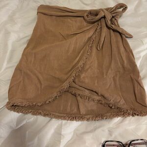 EARTHBOUND Asymmetrical Tan Skirt